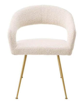 Dining Chair Bravo Bouclé Cream