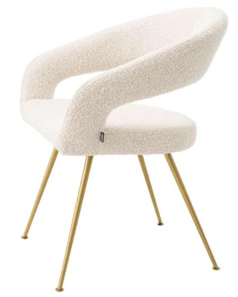 Dining Chair Bravo Bouclé Cream