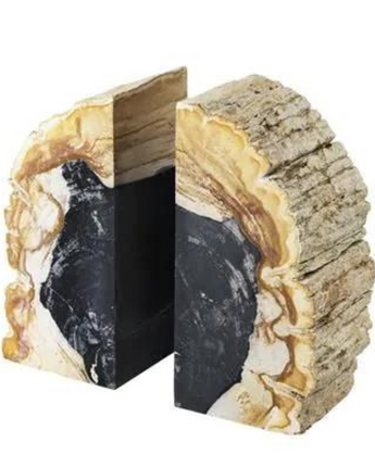 Bookend Opia Petrified Wood - Set of 2