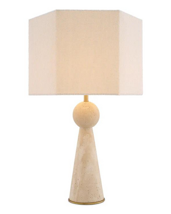 Table Lamp Novak Travertine incl Shade