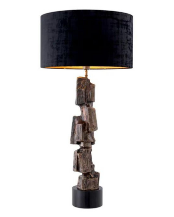 Table Lamp Noto Vintage Brass Finish incl Shade