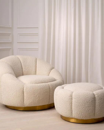 Swivel Chair Inger Bouclé Cream