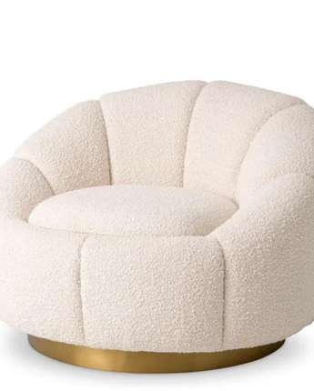 Swivel Chair Inger Bouclé Cream