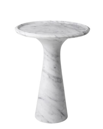 Side Table Pompano White Carrera Marble