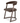 Dining Chair Dexter - Medium Bronze Finish Abrasia Grey