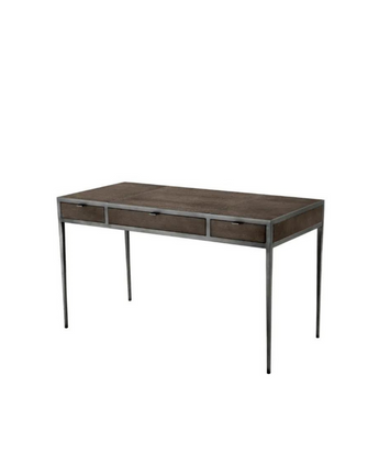 Desk Scavullo Charcoal Brown Oak Veneer Straight