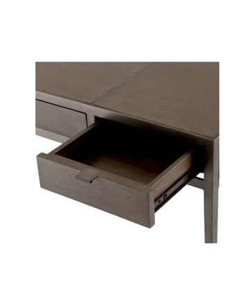 Desk Scavullo Charcoal Brown Oak Veneer Straight