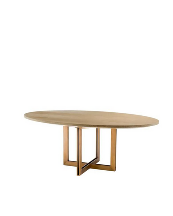 Dining Table Melchior - Oval Washed Oak Veneer