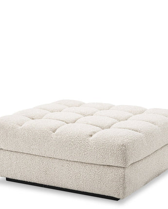 Sofa Dean Bouclé Cream - Ottoman